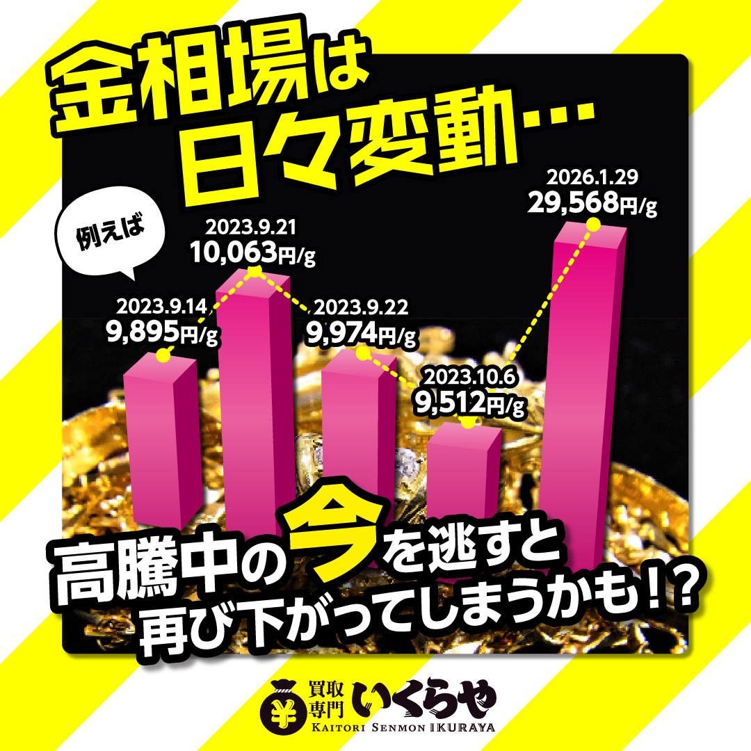 金価格が上昇中！貴金属の売却を検討している方必見の情報をお届け